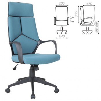 Кресло офисное BRABIX Prime EX-515 (голубая ткань) в Октябрьском - oktyabrskij.mebel54.com | фото
